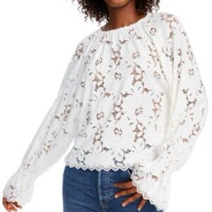 Free People Olivia Lace Top
